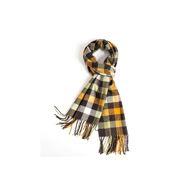 TUSHUSTY Scarf For Men Women Winter Warm Neck Plaid Solid