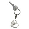 GILDE Guardian Angel Heart Keyring in Black Gift Box, silver