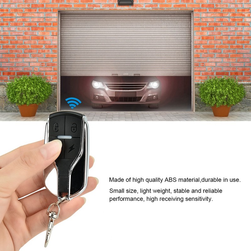 Learning Code Wireless Controller (Metal 4-Button Alarm Button Remote Control)