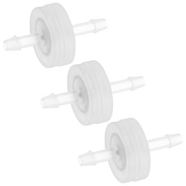 M METERXITY 3-Pack One Way Check Valve, 1/8" Barb Hose Non Return Plastic Pressure Ozone Resistance Air Valve for Fue/Oil/Water/Air/Gas 1.23" [Clear]