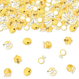 200Pcs Bee Confetti for Tables, She Found Her Honey Bridal Shower Decorations Bumble Bee Diamond Ring Table Deor for Women Honey Bee Bride to Bee Bridal Shower Engagement Wedding Bachelorette Party