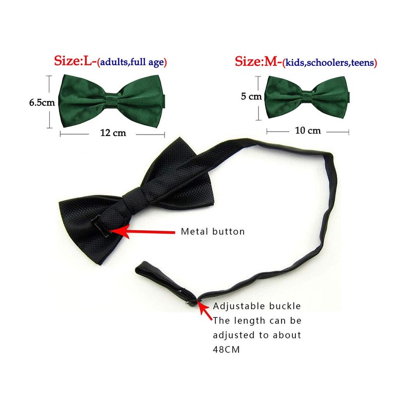 TINYHI Bo Ties For Men Bowtie Pre-tied Adjustable Bow Mens