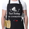 Pixaro Men's Cooking Apron - Men's Apron Adjustable Apron Black