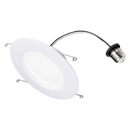 TCP LDR56FLCCT2 5-Inch/6-Inch LED Ceiling Light - 16W Dimmable Retrofit Kit with Integrated Trim, 1400 Lumens, 50000 Hour Life, 30K/40K/50K CCT, Easy E26 Base Installation, 5-Year Warranty
