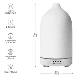 Doctor Aromas Ultrasonic Aromatherapy Essential Oil Lava Stone Diffuser & 1 Scent (1 OZ) 30Ml - Super Quiet, Waterless Auto-Off Function for Fresh Air in Home Office Room (Dream)