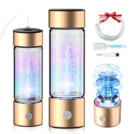 IUHFSIFS 2-in-1 hydrogen water bottle, 5000PPB, SPE PEM technology, double hydrogen concentration, water treatment in 3 minutes, 450 ml