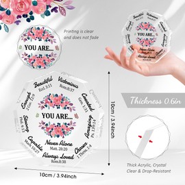 Christian Gifts for Women Birthday - Inspiration Gifts for Women Religious,With Bible Verse,Valentines Christmas Thanksgiving Gift for Mom Female Coworker Sister, Christian Acrylic Plaques Decor