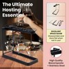 HAPPY SINKS Dishwasher Wine Glass Rack - Black, 3-Tier, Stainless
