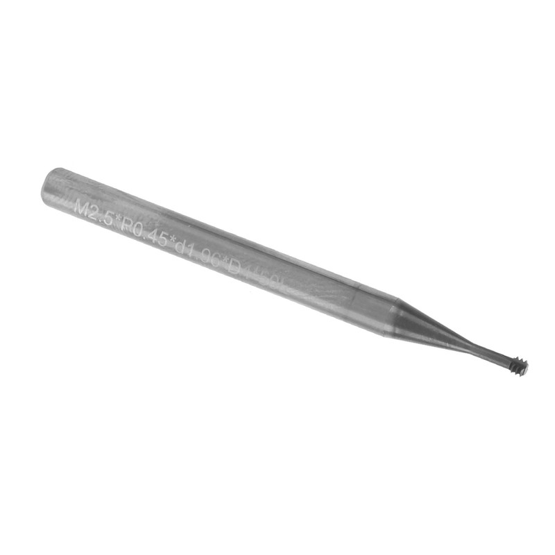 Milling Cutter Tungsten Steel Thread Carving Bit 3‑Tooth 60° CNC