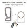 Imentha Titanium Carabiner Keychain with Bottle Opener - Heavy Duty
