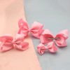 Light Pink Bows for Girls,6PCS Hand-made Grosgrain Ribbon Hair Bows