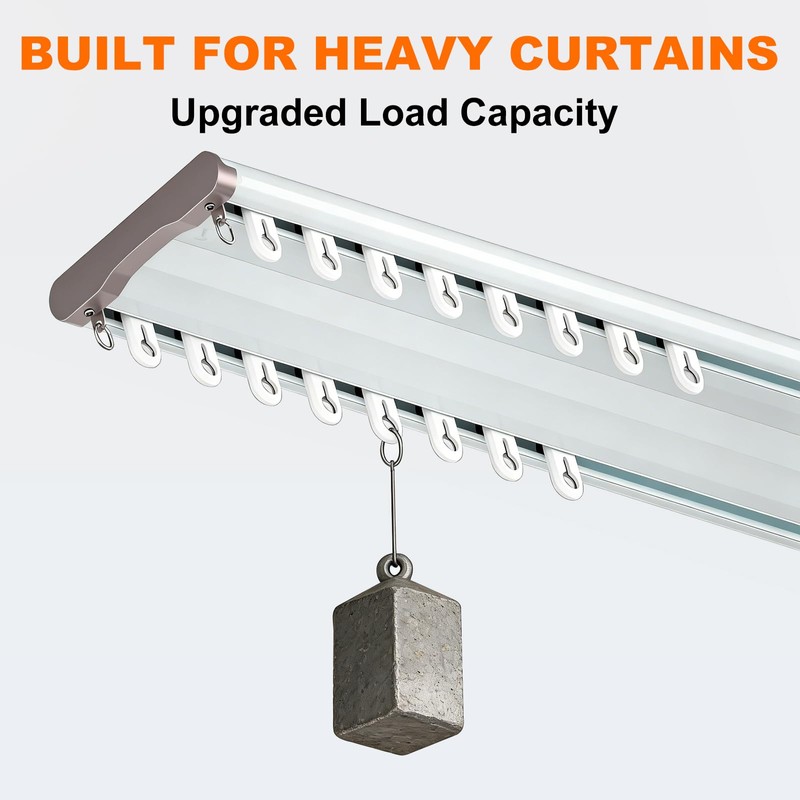 Curtain Track Rollers, Mute Curtain Tracks Pulley Heavy Duty Drop