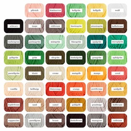 50 g Knitting Yarn, Crochet Yarn, Durable Coral Plain Cotton Yarn, Summer Yarn, 90 Colours, Colour: 340 Taupe