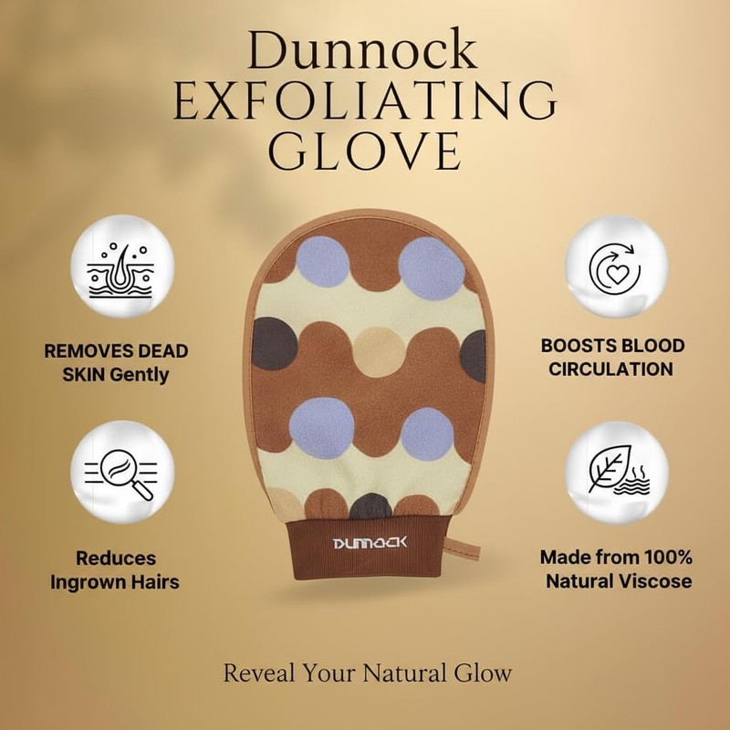 Guantes Exfoliantes Negros Dunnock - Set de 2 Manoplas Reutilizables