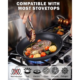 Cooks Standard Frying Omelet Pan, Classic Hard Anodized Nonstick 8-Inch/20cm Saute Skillet Egg Pan, Black