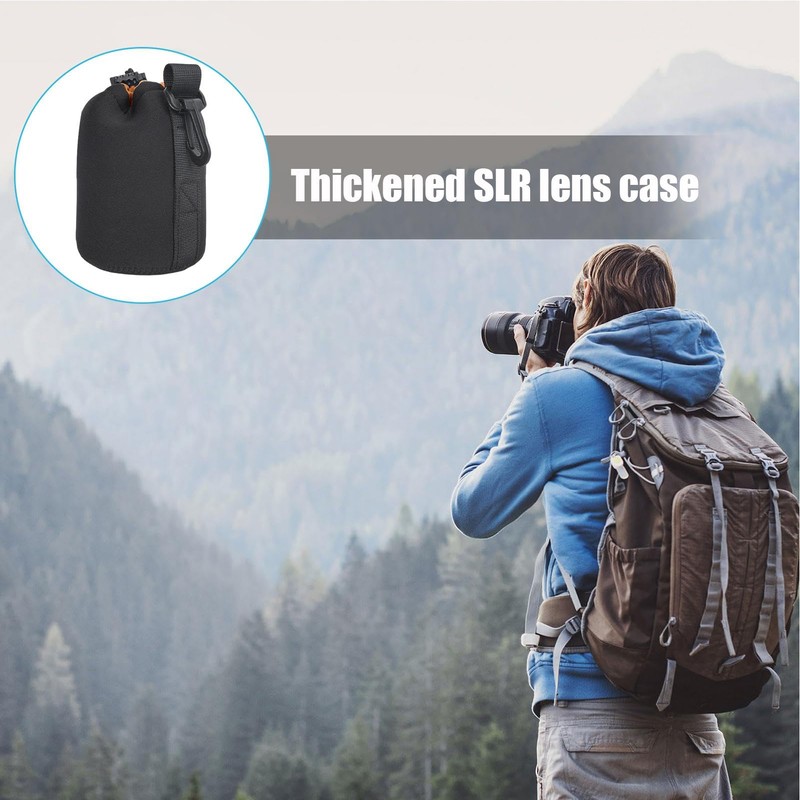 Camera Lens Pouch - Thick Neoprene Lens Bag Case -