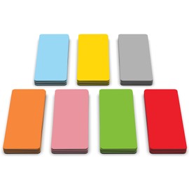 Attractivia Dry Erase Magnetic Labels 2.8 x 1.2 in, Solid Colors, Dry Erase Magnets, 60-Pack, Colored Erasable Write-On Labels, for Office, Education, Home, Whiteboard