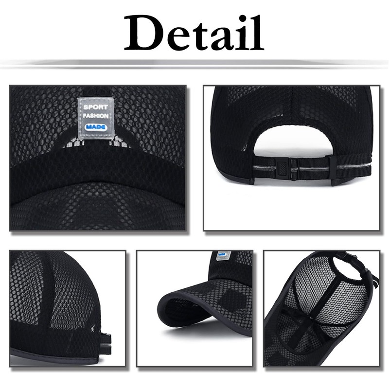 White Fang CZ016 Sports Brim Cap, Mesh, Stylish, Cool, Men's,