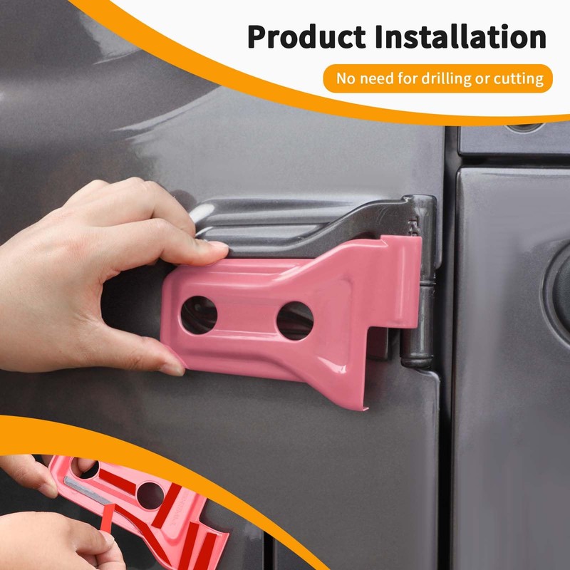 Hoolcar Jeep Wrangler JLU 4-Door 2018-2025 Door Hinge Trim Covers,