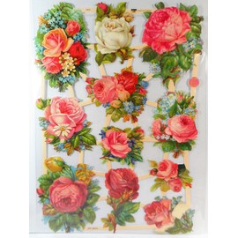 Glanzbilder Rose Flower EF 7411 Wafer Paper Pose Pictures Scrapbook Decoration GWI 303