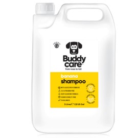 Banana Dog Shampoo by Buddycare | Deep Cleansing Shampoo for Dogs | Banana Scented | With Aloe Vera and Pro Vitamin B5 (5L)