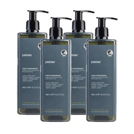 ANYAH Flüssigseife 4 x 480ml – Sanfte Handseife für Tägliche Anwendung, Mit Extrakt aus Weißer Brennnessel, Vegan und Zertifiziert mit Nordic Ecolabel, 100% Recycelte Flaschen - Nicht Nachfüllbar