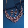 Chargances Fashion Crystal Chunky Statement Necklace Earring Sets Sparkly Rhinestone