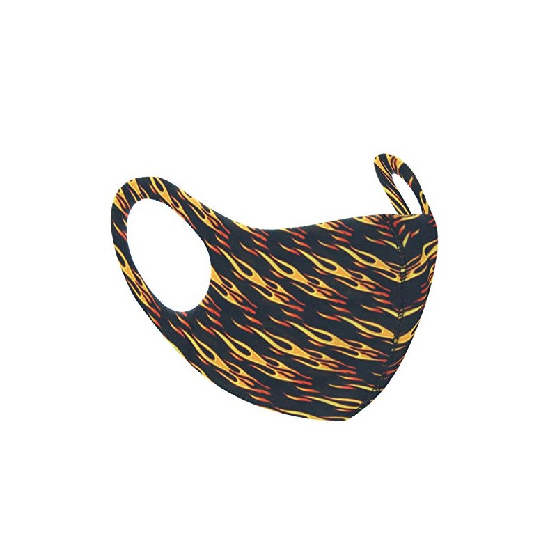 Zac's Alter Ego Non Medical Flame Print Black Face Mask/Cover