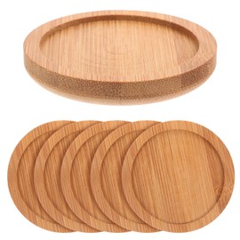 UPKOCH Posavasos De Bambú De 6 Posavasos Redondos para Bebidas Posavasos para Tazas De Té Posavasos Antideslizantes Bandeja para Tazas De Café Soporte para Bebidas para El Hogar (2.6 in)