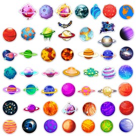 Universe Planets Stickers for Laptop(50 Pcs),Gift for Kids Teens Adults Girl,Realistic Planet Outer Space Waterproof Stickers for Water Bottle,Vinyl Stickers for Scrapbook,Journal,Dairy,Skateboard