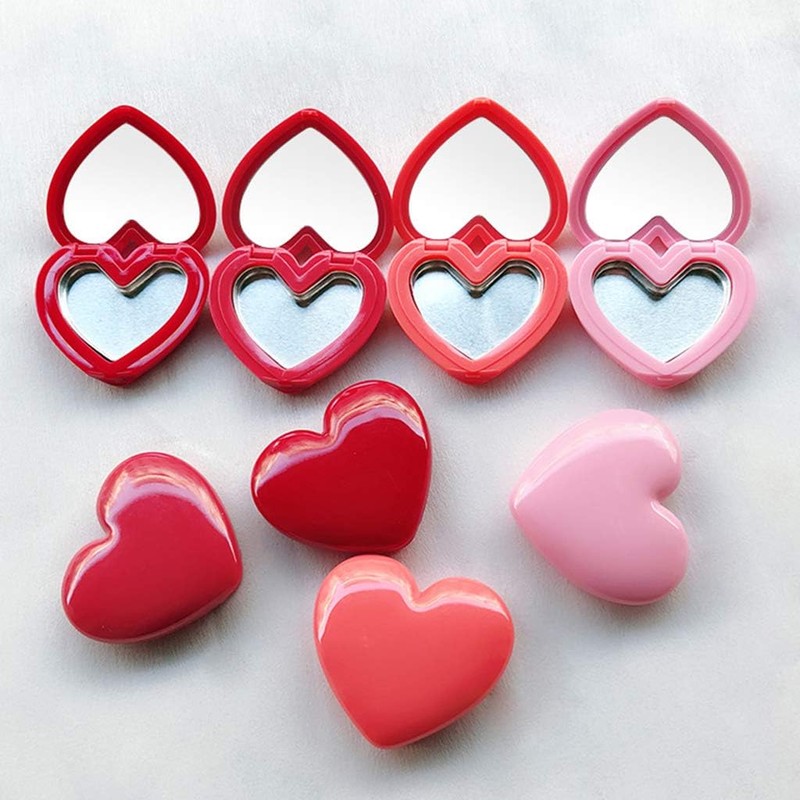 WLngtv 1Pc Pink Heart-Shaped Eyeshadow Makeup Box With Lip Stick