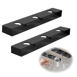 jinminamz Weinglashalter Hängend, Gläserhalter, Weinglashalter, Selbstklebend Weinglas Halterung für Küche Bar Restaurant, Schwarz (2 Stück)