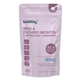 Myo Y Chiro Inositol Con Inulina Y Magnesio 270gr Wellthy Sabor Sin sabor