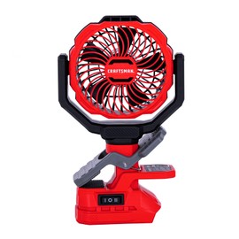 CRAFTSMAN V20 Cordless 4" Clamp Fan – 270° Tilt, 300° Pivot, 2 Speeds, Up to 200 CFM, Lightweight & Portable – Tool Only, CMXEFXA520402