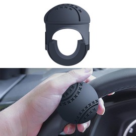 VBGURR Steering Wheel Knob for Car, Convenient Car Steering Wheel Knob Car Steering Wheel Grip Universal for Steering Wheel, Cars(Black)