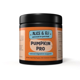 Alice & Eli Pumpkin Pro - Organic Pumpkin for Dogs with Hardy Probiotics, Slippery Elm & Marshmallow Root - Natural Digestive Aid
