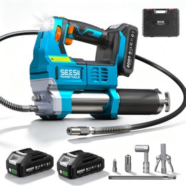 Seesii Electric Grease Gun 12000PSI, 10 oz/min Fast Flow, 6-Speed, 48" Hose