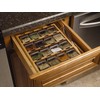 Kamenstein Bamboo Inspirations Spice Rack with Leaf Labels, 16-Cube