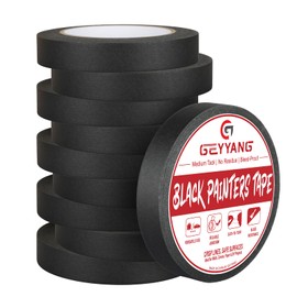 GEYYANG Black Painters Tape - 0.75 Inch x 55yards x 10 Rolls, Professional-Grade Masking Tape for Painting, DIY Crafts, Home & Auto | No Residue, Multi-Surface Adhesion
