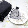 Leeyunbee Pack of 100 Black Organza Bags 10 x 15