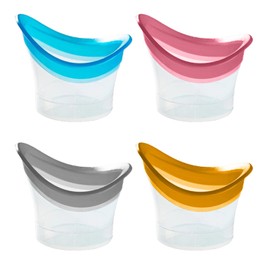 CRZQXOUR 6pcs Wash Cup Wash Bath Kit Silicone Cleansing Cup,Effective Eye Cleansing Solution and Storage Container for Caring for Fatigue and Dry Eye Syndrome, Soothing Tired Eyes.