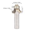 Roundover Edging Bit Diamond 45# Steel Chamfer Router Bits Woodworking