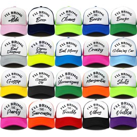 Funky Junque Trucker Hat - 20 Pk - IBT (Alibi,Beer,Chaos,Boujee,Decisions,Moves,Money,Gossip,Shenan,Margarita,Party,Sarcasm,Vibes)