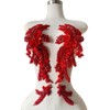 4 PCS Hand-Made Beaded Rhinestons DIY Clothing Appliques Patch Wedding