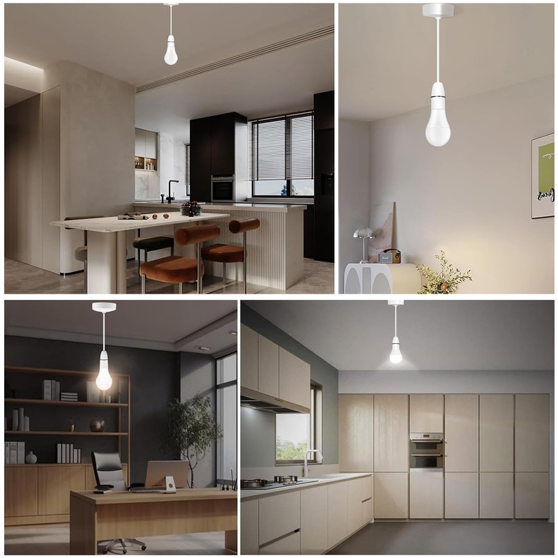 WORUIB Pendant Light Fitting, E27 Ceiling Rose Light Fitting, 90