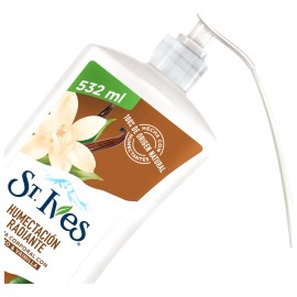 ST.IVES Crema Corporal Cacao y Vainilla para una humectación radiante, crema hidratante corporal hecha con humectantes de origen 100% natural 532 ml