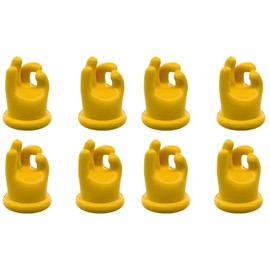 8 Pcs OK Gesture Tire Valve Stem Caps Covers, Funny Tire Air Caps Universal for Cars,Trucks, SUV, Motorcycles, Bike and Bicycles (Yellow)