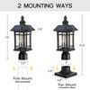 Emliviar 16 Inch Outdoor Solar Post Light, Dusk to Dawn