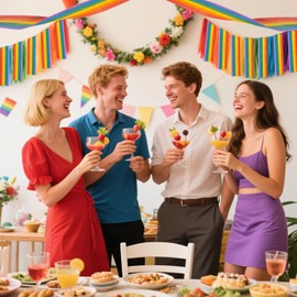 PIGETALE 6 Rolls Rainbow Party Streamers Crepe Paper, Rainbow Party Decorations for Christmas Birthday Wedding Bachelorette Bridal Baby Shower Pride Party Candyland Backdrop DIY Supplies Art Crafts