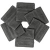 Lashuma Washcloth Grey - Anthracite, 6 x Toilet Hand Towels,